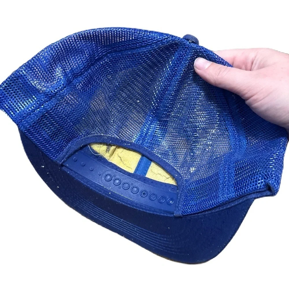 FORD NEW HOLLAND Vtg Patch Adjustable Mesh Snapback Trucker Cap Hat K-Brand